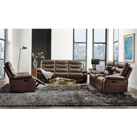 Heather Sofa Dark Brown Leather-New
