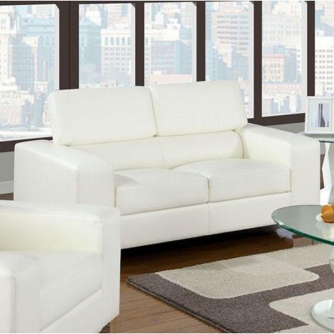 Marki Contemporary White Sofa