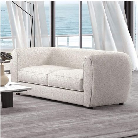 Marki Contemporary White Loveseat
