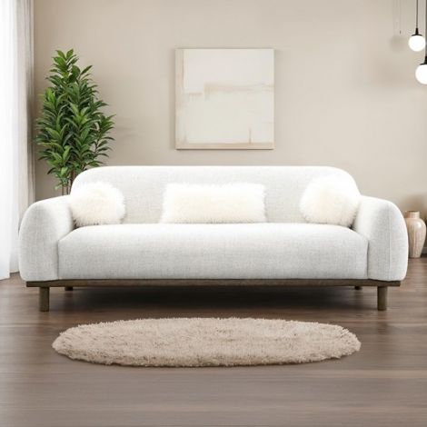 Nirz Slope Arm Fabric Sofa