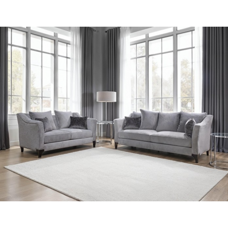 Vita Gray Fabric Couch Set